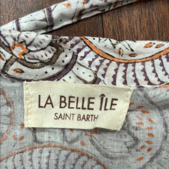 La Belle Ile Saint Barth Bathing Suit Cover-Up Ruffle Wrap Skirt, Size Small - Picture 8 of 9